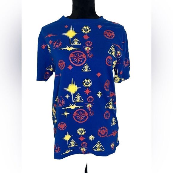 MARVEL CAPTAIN MARVEL BLUE AVENGER MENS TEE IN BLUE SIZE MEDIUM *Marvel Fans! - Picture 3 of 9